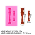 Moule en silicone rose pour colonne romaine avec spécifications de taille détaillées - Colonne Romaine Rose