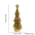 Golden 20cm mini Christmas tree with glitter finish, star topper, and wooden base - 20CM Gold Snow Dipped