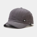 Minimalist dark gray short brim baseball cap with MYX side woven label for women - Adjustable / Gray