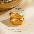 Polierter goldener dicker Dome-Ring aus Edelstahl mit minimalistischem Glanz-Finish - Minimalistischer Klobiger Kuppel-Stil (1112)