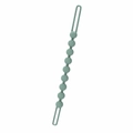 Sage green food-grade silicone pacifier clip with 10 round beads for baby teething - Green (Single Silicone Chain)