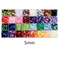 Set di 24 colori paillettes a scaglie di pesce 5mm per cucito fai-da-te con scatola - 5mm (4g Per Scomparto) / Scatola 63