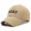 Casquette de baseball kaki en coton avec broderie B.E.S.T et ruban SPORT sur la visière - Réglable / Kaki