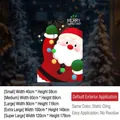 Christmas tree window static cling with Santa Claus design and detailed size chart - Small / Sduv-602b