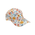 Fashionable baseball cap featuring vibrant multi-color floral patterns on canvas fabric - One Size Adjustable / 27# (Multicolor Lively Floral)