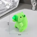 Green capybara plush keychain with squeeze bubble feature, measuring 11cm by 12cm - Green Bubble Capybara