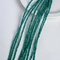 Strands of irregular peacock blue shell beads for handmade jewelry DIY necklaces - 3mm / Peacock Blue