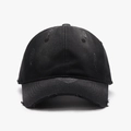 Gorra de béisbol negra vintage desgastada con detalles rotos y estilo retro para todos - Negro