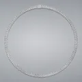 Silver moissanite cuban link chain necklace with iced out pave diamonds setting - 55cm Long 8mm Wide/No Cert