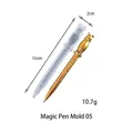 Zauberstift-Silikonform 05 für Epoxidharz DIY mit goldenem Spiralstab-Musterbeispiel - Stil 5 Magische Stiftform