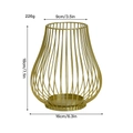 Golden iron cage candle holder variant with dimensions 18x16cm and elegant pear shape - Medium / Gold