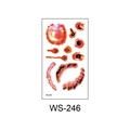 Waterproof temporary tattoo sticker WS-246 with realistic bloody scar and wound patterns - Bloody Injury (WS246)