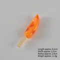 Realistische oranje chili PVC voedsel hanger sleutelhanger met afmetingen en gewicht - Gele chili spies / Model (Geen sleutelhanger)