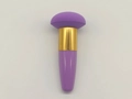 Purple makeup sponge brush with a golden ferrule for blending foundation and BB cream - Purple
