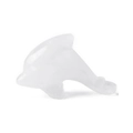 Translucent white resin dolphin figurine with a smooth polished finish on white background - White Crystal