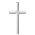 Pendentif croix minimaliste en acier inoxydable argenté poli avec finition métallique lisse - Pendentif Uniquement (Sans Chaîne) / Couleur Acier