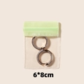 Golden rhinestone earrings packed in 6x8cm clear waterproof PVC anti-oxidation seal bag - 6*8cm-46 Silk / Green