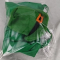Green elf costume set for 23-inch porch goose featuring festive hat and fabric outfit - St. Patrick's Day Green