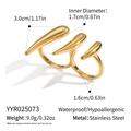 Detailed technical diagram showing dimensions and 9g weight of gold triple finger ring - Three Claw Spike Style (YYR025073) / Gold