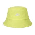 Bob jaune néon en coton avec broderie de sommet blanc pour protection solaire extérieure - Light jaune