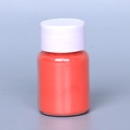 Orange-red pearlescent pigment powder in clear jar with white cap for DIY resin crafts - Pearl Powder #29 Red