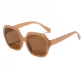 Gafas de sol cuadradas de gran tamaño vintage en acabado ámbar translúcido estilo retro - Montura Té Jelly Lente Té
