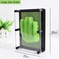 3D pin art toy in large size green model with frame size 20cm by 15cm for creative play - Large / Green