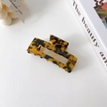Molla per capelli rettangolare tartarugata in finitura acetato marrone e ambra - Tartarugato Caffè-7.8cm