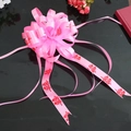 Pink large double-layer 3D pull bow flower with Xi character for wedding car decoration - Pink with Xi Character