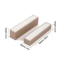 Champagne jewelry display stands in two heights for rings and necklaces with dimensions - Ring Row Display Stands Set of 2 (White & Champagne)