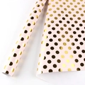Pink gift wrapping paper roll with elegant gold foil polka dots for birthdays - 0.43*3 Meters / Pink with Gold Dots