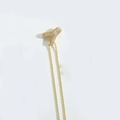 Chic gold-tone necklace featuring a sparkling letter Y pendant with white zircon inlay - Letter Y
