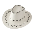 Sombrero de vaquero blanco clásico con costuras negras decorativas para exteriores - Niños 54CM / Blanco Roto