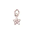 Mini pendentif étoile en cuivre doré avec oxydes de zirconium pour bijoux DIY - Super Mini Pentagramme / Or blanc