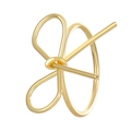 Minimalistische goldene Haarnadel mit Unendlichkeitsschleife und poliertem Finish - Eisen KC Gold Schleife Geometrisches Zubehör (N-684)