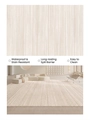 Alfombra de salón crema impermeable con textura de rayas verticales, fácil de limpiar - Lluvia de Albaricoque