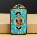 Ebony Padmasambhava Lake Blue Nepal Single Pendant