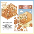 Adesivi Brown Bakery in PET 140x180mm per journaling e decorazioni creative - Panetteria Brown