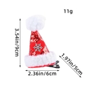 Pinza para pelo de gorro navideño con lentejuelas rojas y detalle de copo de nieve - Estilo Corazón