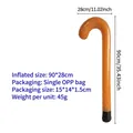Inflatable orange candy cane walking stick for Christmas decor, 90x28cm size - Brown Inflatable Cane