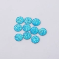 Macro detail of 12mm blue resin drusy cabochons with sparkling mineral texture for DIY crafts - 12mm / Blue (32)