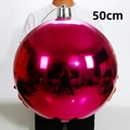 Große 50cm dekorative magentafarbene Weihnachtskugel mit glänzender Beschichtung - 1 Stück/Packung (50cm) / Fuchsia