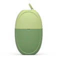 Deep and light green silicone facial ice roller in egg-shaped portable design - New Oval Green