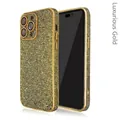Luxury Gold glitter case for iPhone with integrated camera lens protector skin - Gold
