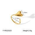 Dettagli dimensioni anello a cuore: 1,29 cm di larghezza e 2,13 cm di diametro - Stile Cuore Minimalista (YYR023325)