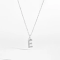 Elegante collana con ciondolo lettera E in argento sterling S925 con zirconi scintillanti - Argento 925 / Lettera E