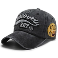 Vintage washed baseball cap with Discovery 3ET embroidery and distressed cotton finish - Adjustable / Black