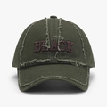 Olivgrüne Vintage-Baseballkappe mit roter Stickerei Black für Damen und Herren im Retro-Stil - Verstellbar / Grün