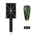 Detail van No3 kattenoog nagelmagneet met smaragdgroen 3D glitter effect lak - Stralende Stijl (N03)