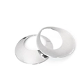 Set of ten polished silver stainless steel circular jewelry charms for DIY accessory making - Silver Smooth Metal Ring 30mm